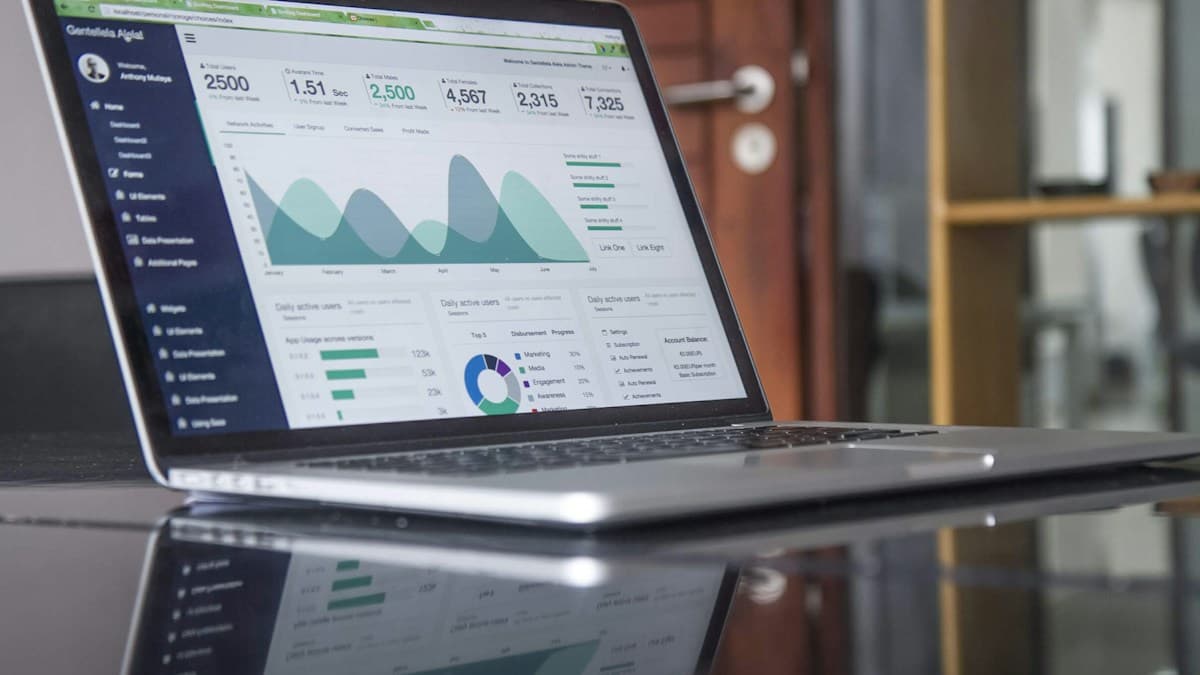 Professionals analysing business data and performance charts
